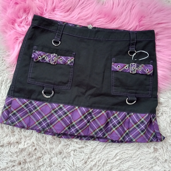 Tripp NYC vintage mall goth early 2000s radass purple & black skirt! SOLD - Picture 9 of 12